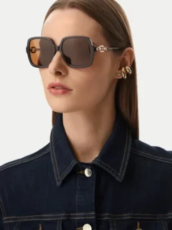 Nine West Okulary przeciwsłoneczne CEO-NW6658S Brązowy ciemny
