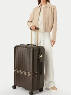 Nine West Walizka duża CEO-NW-L-001-10 Brązowy ciemny