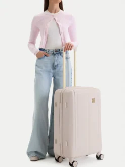 Nine West Walizka średnia CEO-NW-M-004-09 PINK Różowy jasny