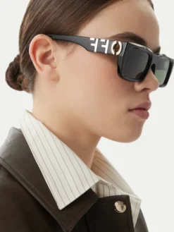 Off-White Okulary przeciwsłoneczne OERI125 Czarny