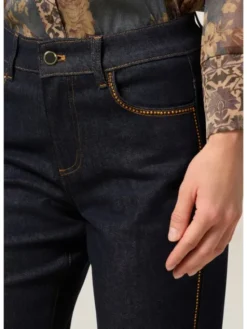 Oltre Jeansy P419R008697N034 Niebieski Regular Fit