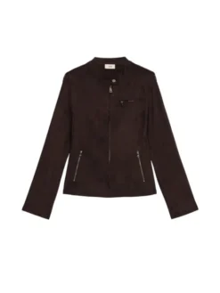 Oltre Kurtka z imitacji skóry R363R002247N022 Brązowy Slim Fit