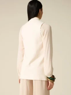 Oltre Marynarka L012R200082N021 Biały Regular Fit