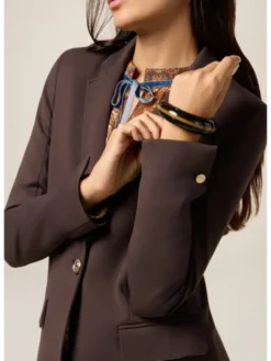 Oltre Marynarka Q795R104587N022 Brązowy Regular Fit