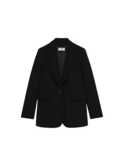 Oltre Marynarka Q800R004596N033 Czarny Slim Fit