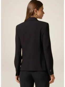 Oltre Marynarka Q785R104567N0Z3 Czarny A-Line Fit