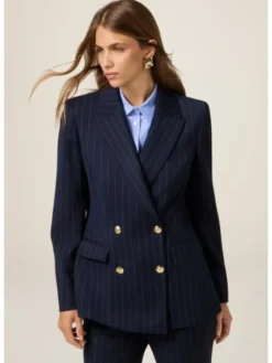 Oltre Marynarka Q008R004630N0Z4 Niebieski Regular Fit