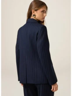 Oltre Marynarka Q008R004630N0Z4 Niebieski Regular Fit