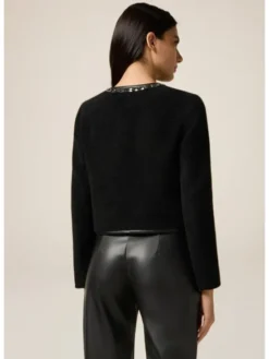 Oltre Marynarka R171R002236N033 Czarny Boxy Fit