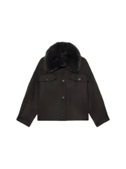 Oltre Płaszcz zimowy 0096J000140N022 Brązowy Boxy Fit