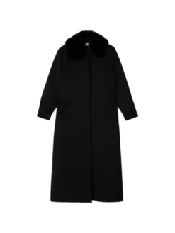 Oltre Płaszcz zimowy 0002J000153N033 Czarny Baggy Fit