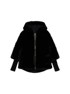 Oltre Płaszcz zimowy 0075R000470N033 Czarny Baggy Fit