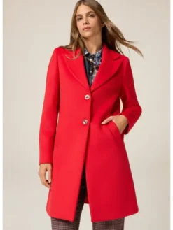 Oltre Płaszcz zimowy 8723R001290N016 Czerwony Regular Fit