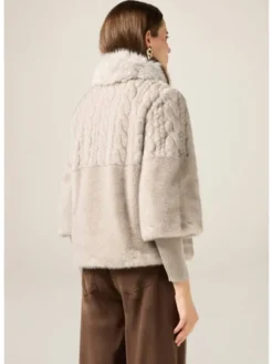 Oltre Płaszcz zimowy 0077R000472N003 Szary Baggy Fit