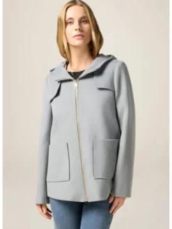 Oltre Płaszcz zimowy 0086R100496N013 Szary Baggy Fit