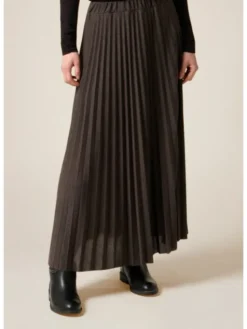 Oltre Spódnica maxi 1016J000315N013 Szary A-Line Fit