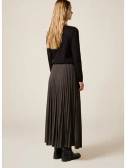 Oltre Spódnica maxi 1016J000315N013 Szary A-Line Fit