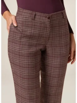 Oltre Spodnie materiałowe P00CR009160N0Z6 Bordowy Regular Fit