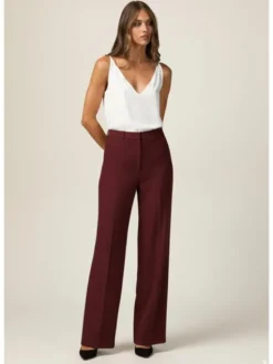 Oltre Spodnie materiałowe P274J002362N026 Czerwony Baggy Fit
