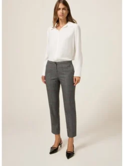 Oltre Spodnie materiałowe P030R108846N0Z3 Szary Regular Fit
