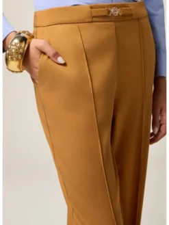 Oltre Spodnie materiałowe P734R008768N012 Brązowy Regular Fit