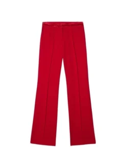 Oltre Spodnie materiałowe P088R008734N016 Czerwony Flare Fit