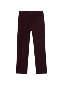 Oltre Spodnie materiałowe P011R009067N029 Bordowy Regular Fit