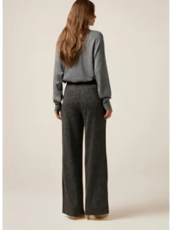 Oltre Spodnie materiałowe P014R109071N033 Szary Baggy Fit