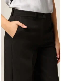 Oltre Spodnie materiałowe P01XR009262N033 Czarny Baggy Fit