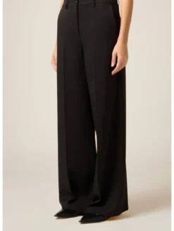 Oltre Spodnie materiałowe P01XR009262N033 Czarny Baggy Fit