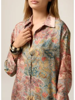 Oltre Sukienka codzienna 7025J000898N0R6 Kremowy Baggy Fit