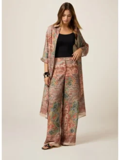 Oltre Sukienka codzienna 7025J000898N0R6 Kremowy Baggy Fit