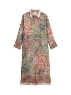 Oltre Sukienka codzienna 7025J000898N0R6 Kremowy Baggy Fit