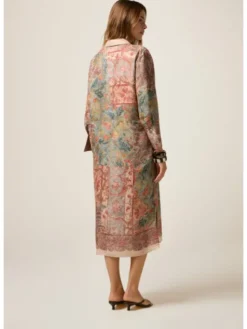 Oltre Sukienka codzienna 7025J000898N0R6 Kremowy Baggy Fit