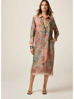 Oltre Sukienka codzienna 7025J000898N0R6 Kremowy Baggy Fit