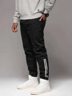 Ombre Joggery OM-PADJ-0156 Czarny Regular Fit