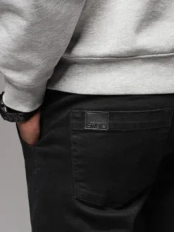 Ombre Joggery OM-PADJ-0156 Czarny Regular Fit