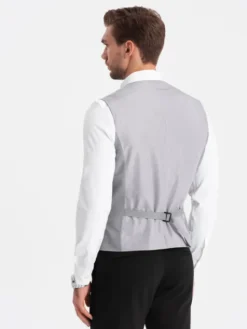Ombre Kamizelka OM-BLZV-0112 Szary Fitting Fit