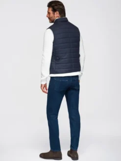 Ombre Kamizelka OM-JAVJ-0275 Granatowy Regular Fit