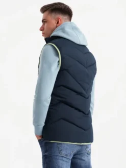 Ombre Kamizelka OM-JAVJ-0210 Granatowy Regular Fit