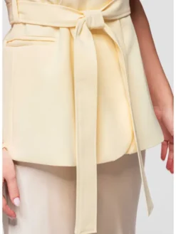 Ombre Kamizelka OW-VE-E0001 Żółty Slim Fit