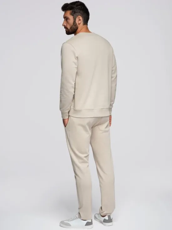 Ombre Komplet dresowy Z122 Beżowy Regular Fit