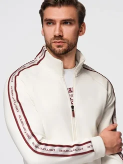 Ombre Komplet dresowy Z113 Biały Regular Fit