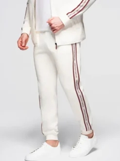 Ombre Komplet dresowy Z113 Biały Regular Fit