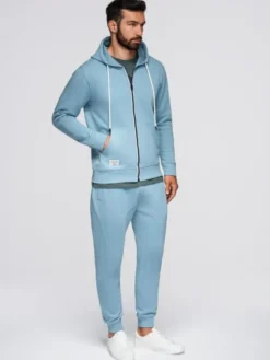 Ombre Komplet dresowy Z119 Błękitny Regular Fit