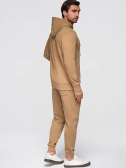 Ombre Komplet dresowy Z121 Brązowy Regular Fit