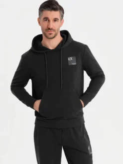 Ombre Komplet dresowy Z107 Czarny Regular Fit