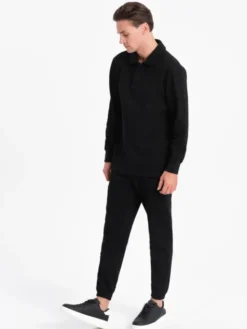 Ombre Komplet dresowy Z71 Czarny Regular Fit
