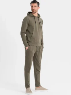 Ombre Komplet dresowy Z107 Khaki Regular Fit
