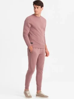 Ombre Komplet dresowy Z84 Różowy Regular Fit